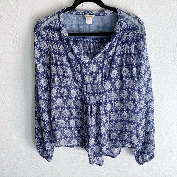 Sundance La Provence Top Sz Small Blue White - Picture 2 of 6